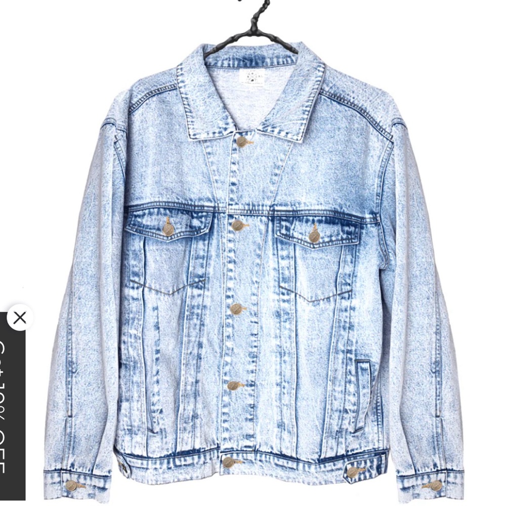 Billy Bones acid wash denim jacket never worn